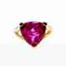 Sky Jewelry Серебряное кольцо в позолоте с розовым сапфиром
