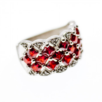 Sky Jewelry Серебряное кольцо с камнями шпинель и берилл