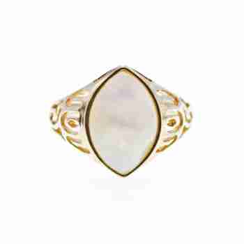 Sky Jewelry Серебряное кольцо с перламутром  Маркиз