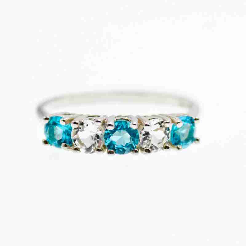 Sky Jewelry Серебряное кольцо с топазом и бериллом