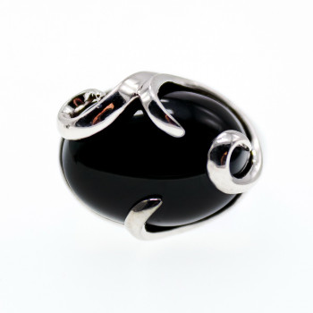 Sky Jewelry Серебряное кольцо с ониксом  Уникальность