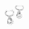 Sky Jewelry Серебряные серьги со вставкой из золота и камнем демантоид