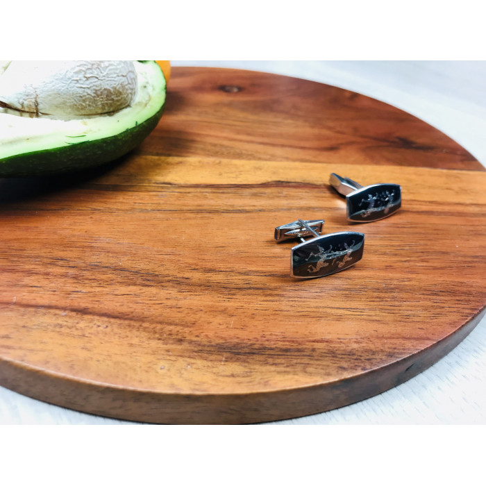 Sky Jewelry Серебряные запонки Siam Sterling