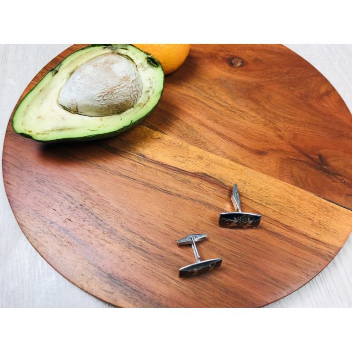 Sky Jewelry Серебряные запонки Siam Sterling