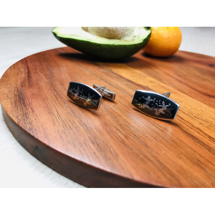 Sky Jewelry Серебряные запонки Siam Sterling