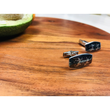 Sky Jewelry Серебряные запонки Siam Sterling