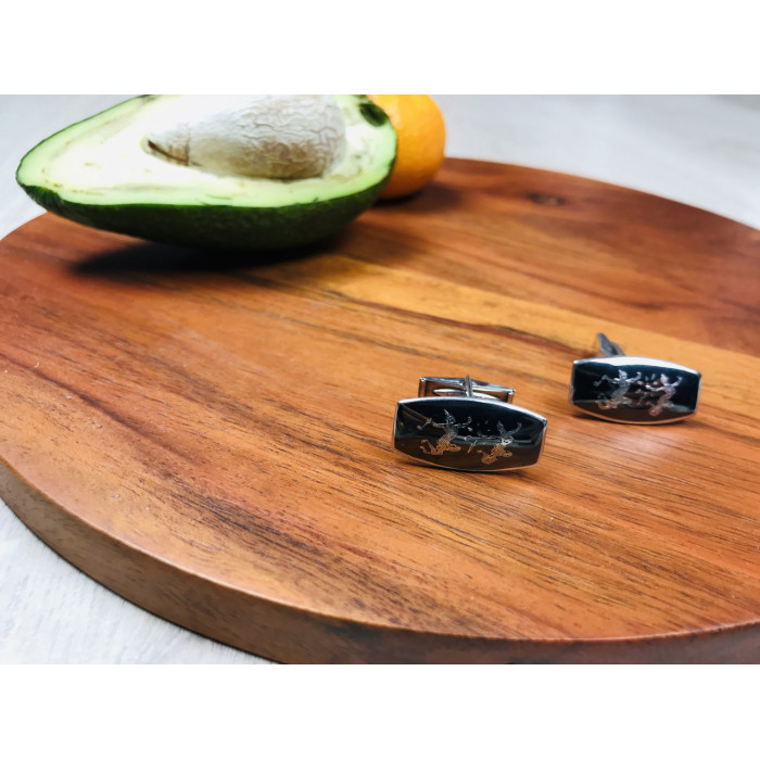 Sky Jewelry Серебряные запонки Siam Sterling