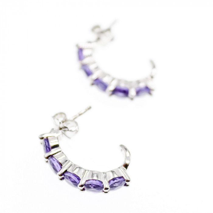 Sky Jewelry Серебряные серьги с турмалином  Обаяние