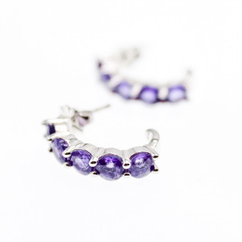 Sky Jewelry Серебряные серьги с турмалином  Обаяние