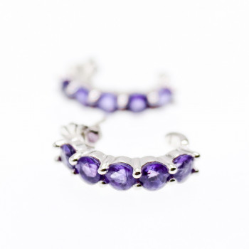 Sky Jewelry Серебряные серьги с турмалином  Обаяние