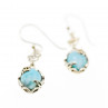 Sky Jewelry Серебряные серьги с камнем ларимар