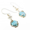 Sky Jewelry Серебряные серьги с камнем ларимар