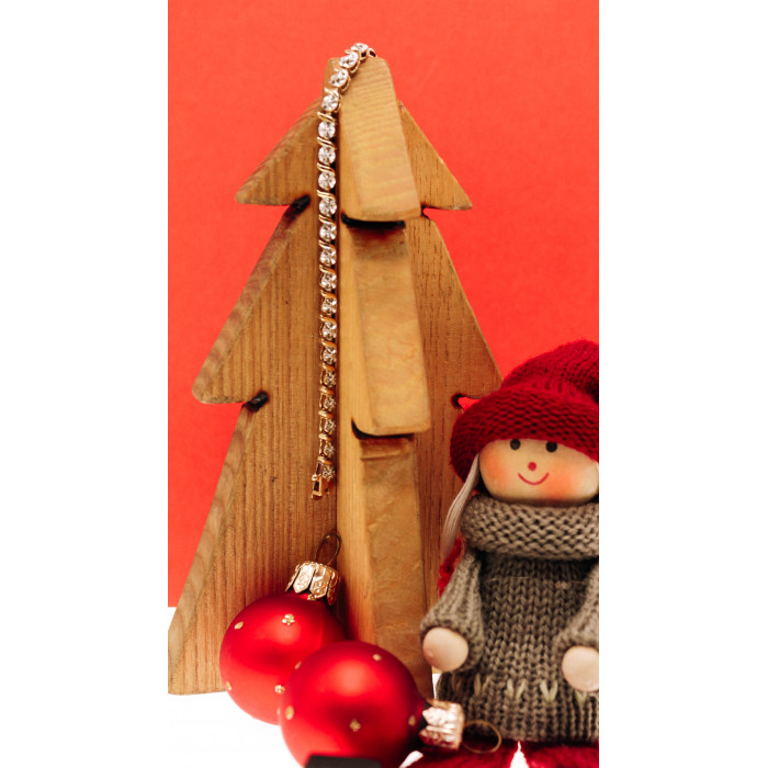 Sky Jewelry Серебряный браслет в позолоте с сапфиром  Сердце