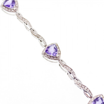 Sky Jewelry Серебряный браслет с турмалином  Совершенство