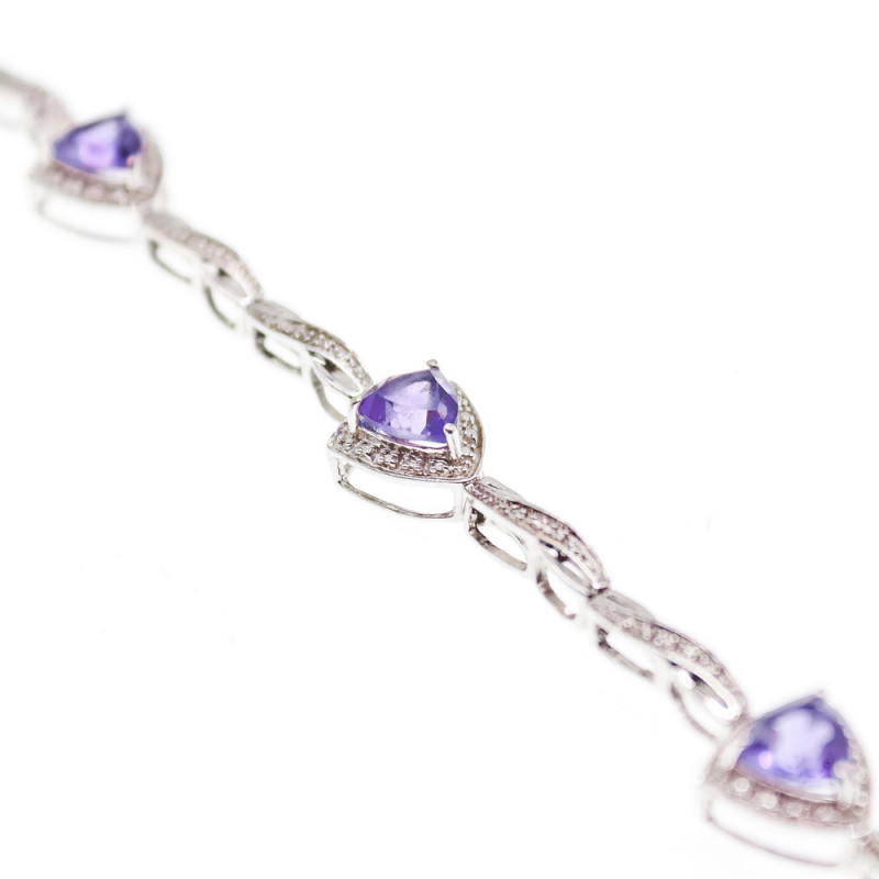 Sky Jewelry Серебряный браслет с турмалином  Совершенство