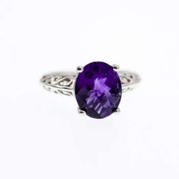 Sky Jewelry Серебряное кольцо с аметистом   Восхищение