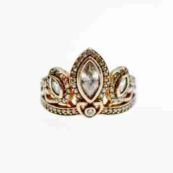Sky Jewelry Серебряное кольцо с камнями берилл  Королева