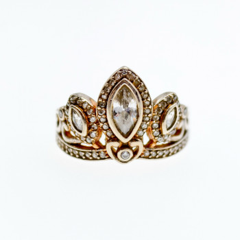 Sky Jewelry Серебряное кольцо с камнями берилл  Королева