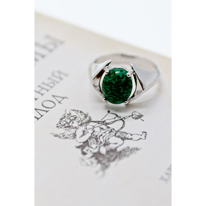 Sky Jewelry Серебряное кольцо с малахитом