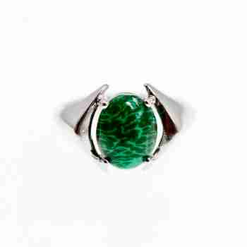 Sky Jewelry Серебряное кольцо с малахитом