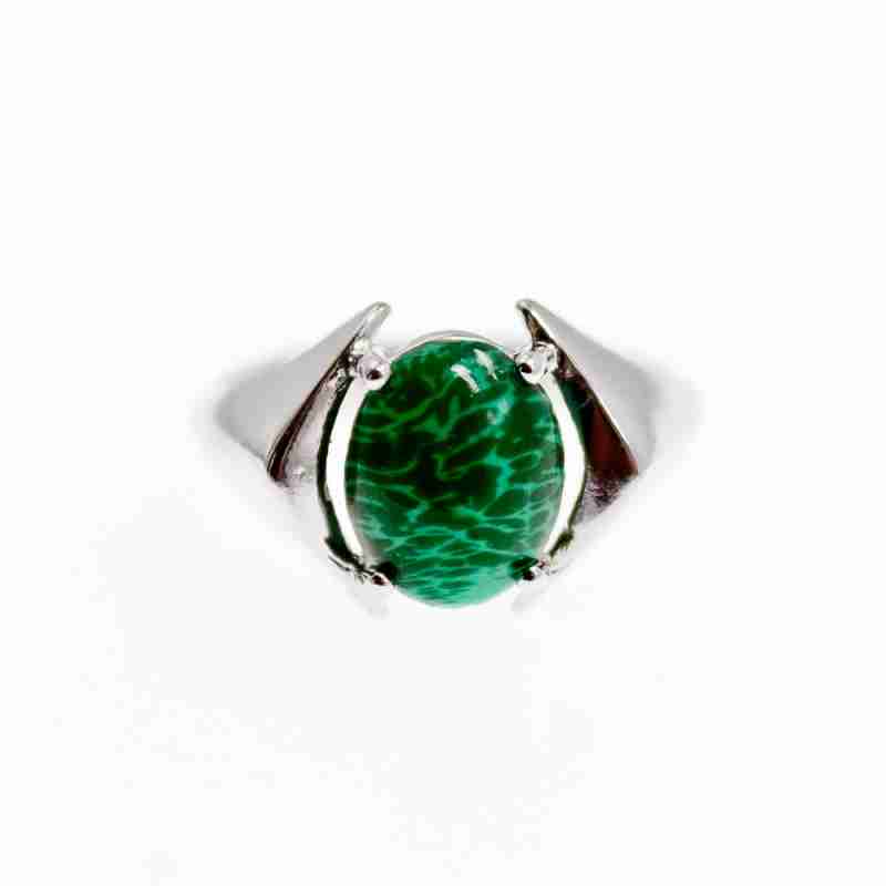 Sky Jewelry Серебряное кольцо с малахитом