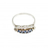 Sky Jewelry Серебряное кольцо с сапфирами  Обаяние