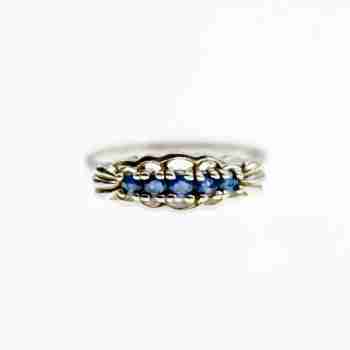Sky Jewelry Серебряное кольцо с сапфирами  Обаяние