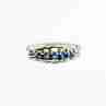 Sky Jewelry Серебряное кольцо с сапфирами  Обаяние
