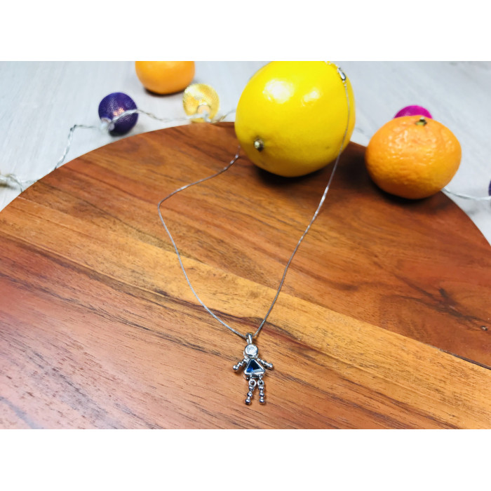 Sky Jewelry Серебряная цепочка с кулоном-девочка)))