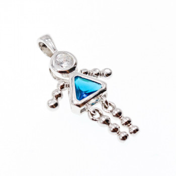 Sky Jewelry Серебряная цепочка с кулоном-девочка)))