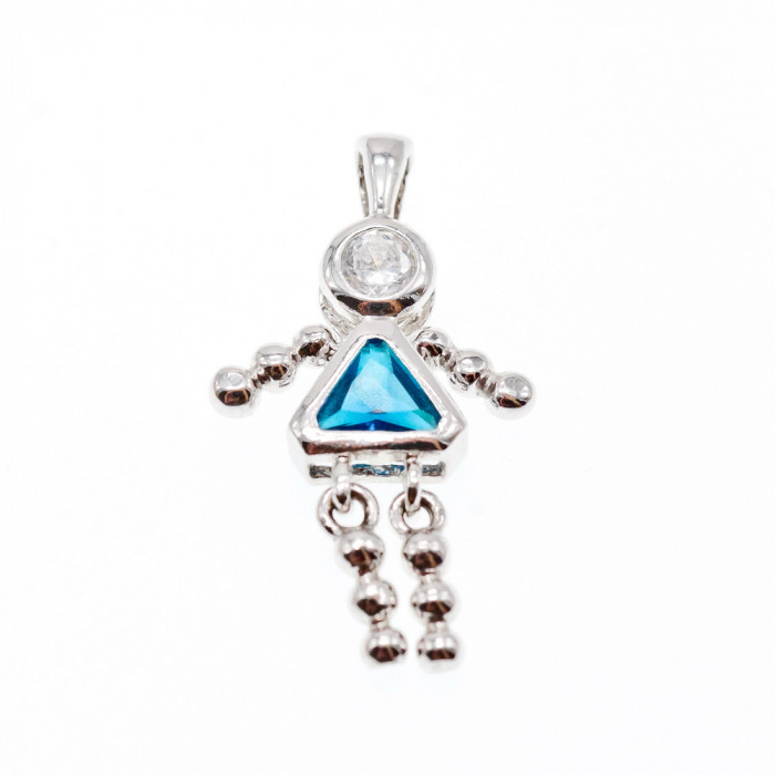 Sky Jewelry Серебряная цепочка с кулоном-девочка)))