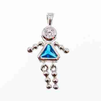 Sky Jewelry Серебряная цепочка с кулоном-девочка)))