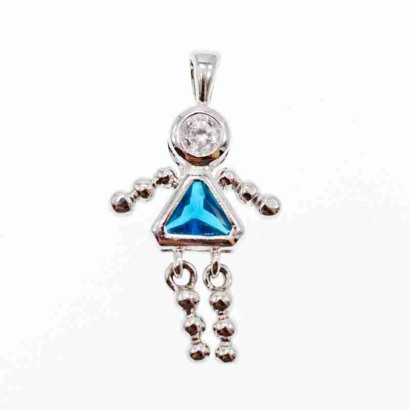 Sky Jewelry Серебряная цепочка с кулоном-девочка)))