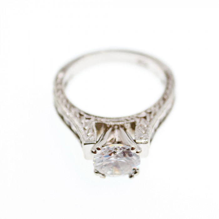 Sky Jewelry Серебряное кольцо с фианитами