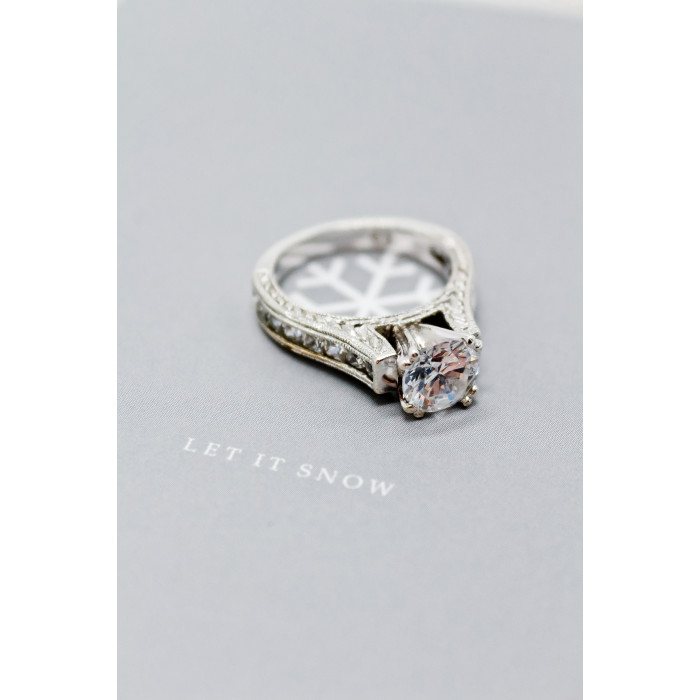 Sky Jewelry Серебряное кольцо с фианитами