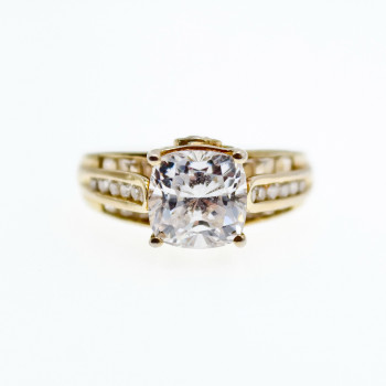 Sky Jewelry Серебряное кольцо с фианитами