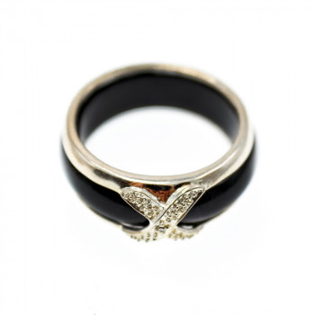 Sky Jewelry Мужское серебряное кольцо черный нефрит