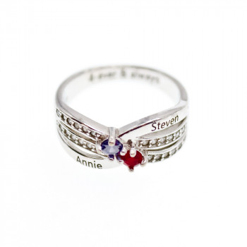 Sky Jewelry Серебряное кольцо с фианитами