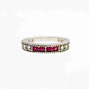 Sky Jewelry Серебряное кольцо с камнями шпинель