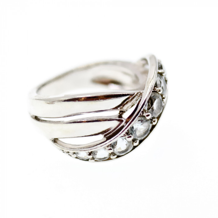 Sky Jewelry Серебряное кольцо с аквамарином  Желание