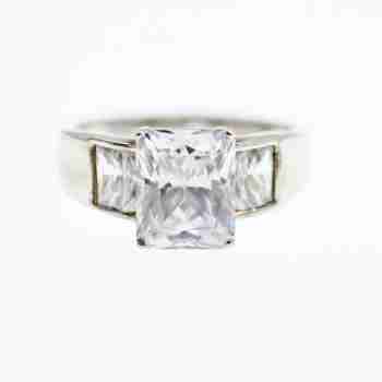 Sky Jewelry Серебряное кольцо с фианитами