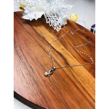 Sky Jewelry Серебряная цепочка с кулоном жемчугом