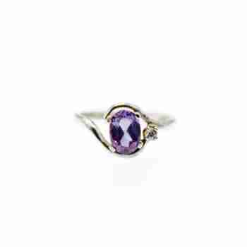 Sky Jewelry Серебряное кольцо с камнями шпинель и берилл