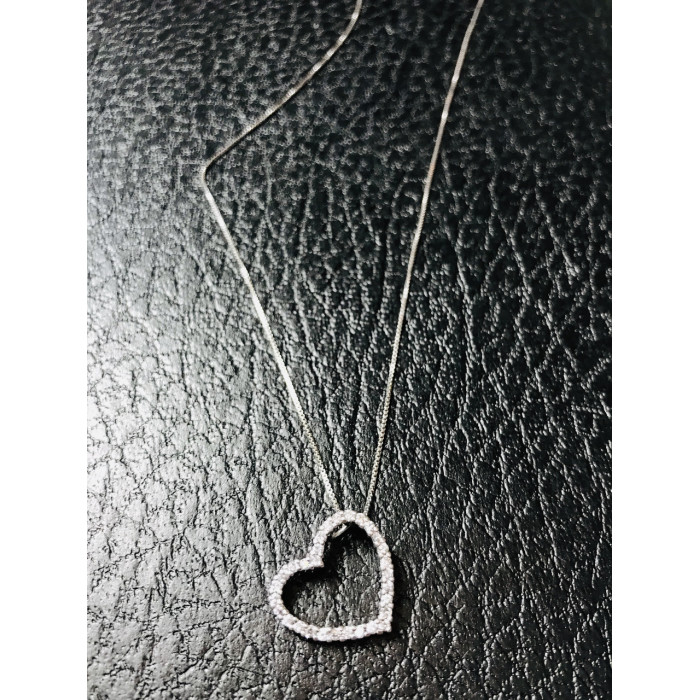 Sky Jewelry Серебряная цепочка с кулоном-сердце