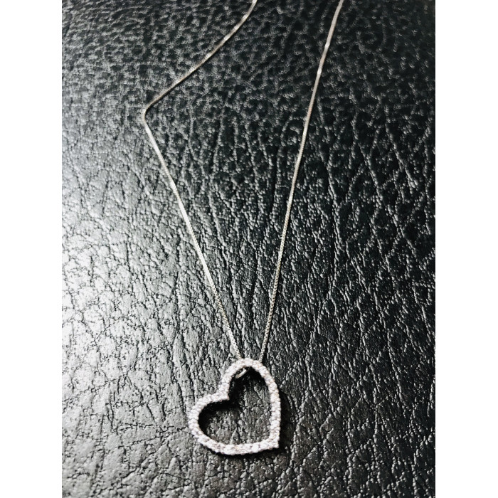 Sky Jewelry Серебряная цепочка с кулоном-сердце