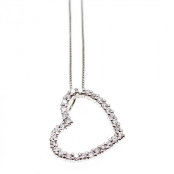 Sky Jewelry Серебряная цепочка с кулоном-сердце