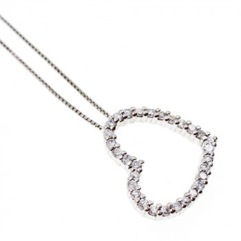 Sky Jewelry Серебряная цепочка с кулоном-сердце