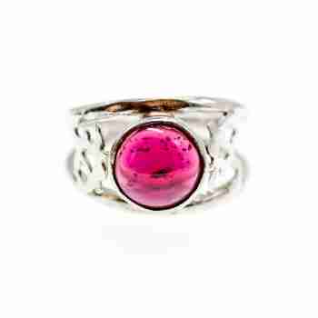Sky Jewelry Серебряное кольцо с камнем гранат пироп