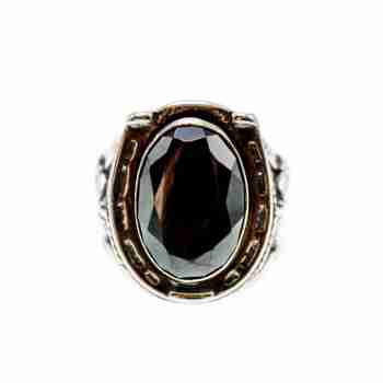 Sky Jewelry Серебряное кольцо с камнем гематит