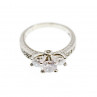 Sky Jewelry Серебряное кольцо с фианитами  Идеал